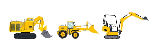 Free vector excavator collection