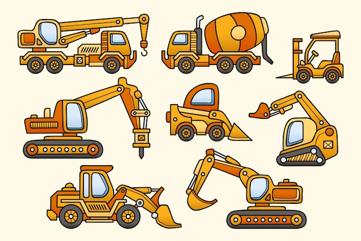 Free Vector excavator collection