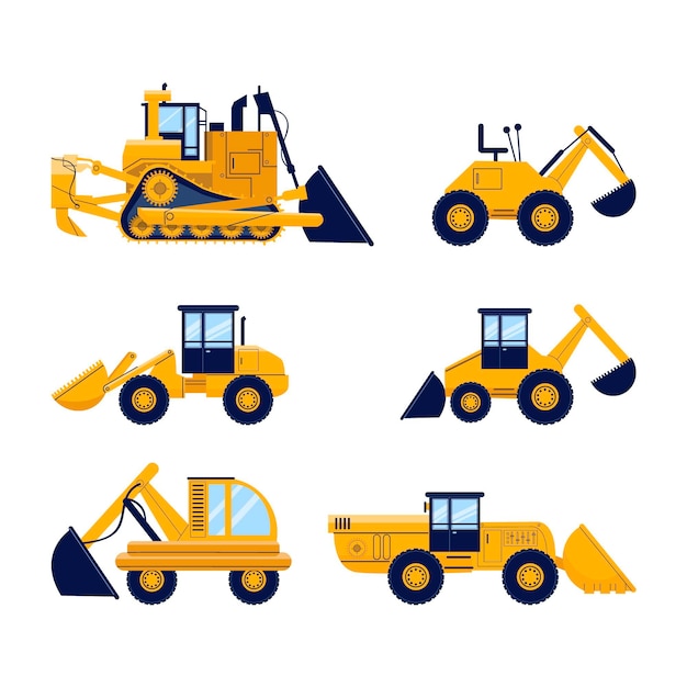 Free vector excavator collection