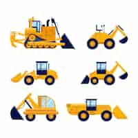 Free vector excavator collection