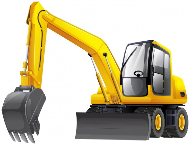 Excavator vehicle working