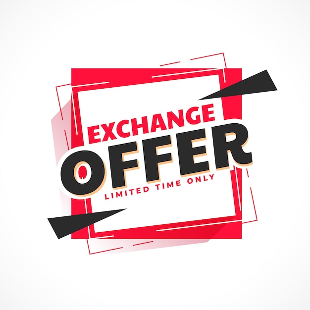 Exchange offer trendy banner design