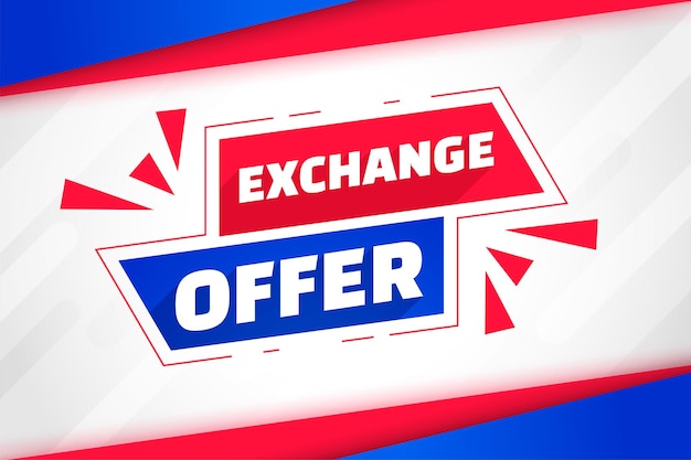 Free vector exchange old for new offer background design