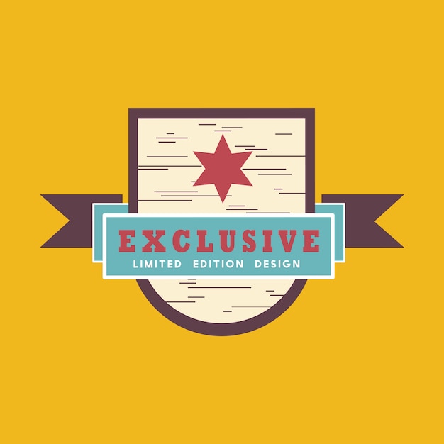 Free vector exclusive limited edition badge vector