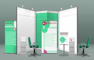 Free vector exhibition stand concept