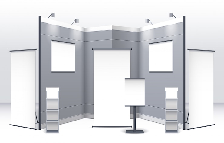 Free Vector exhibition stand template