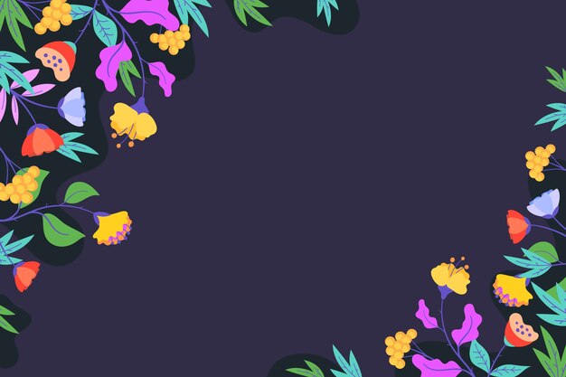 Exotic floral colorful background