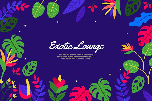 Free vector exotic lounge green foliage background