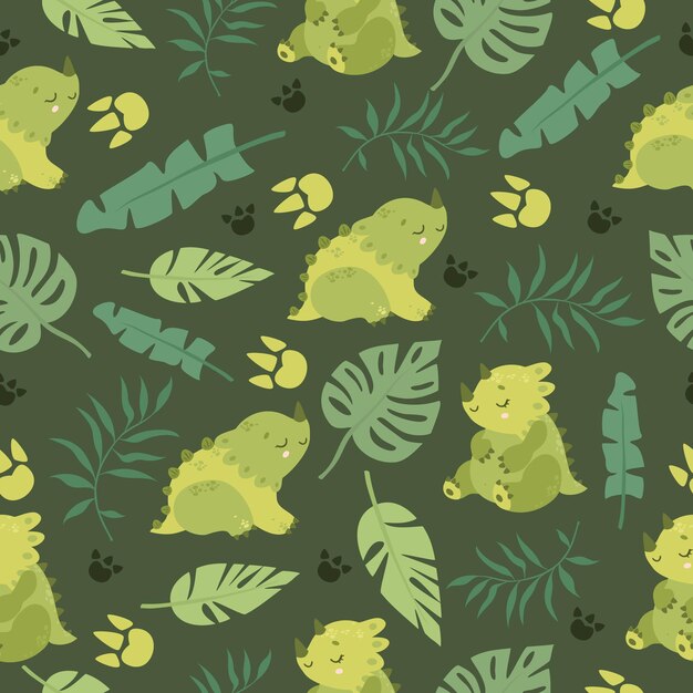 exotic pattern with dinosaurs