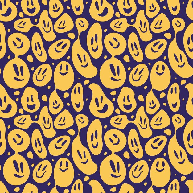 Expanded and distorted emoticon pattern template