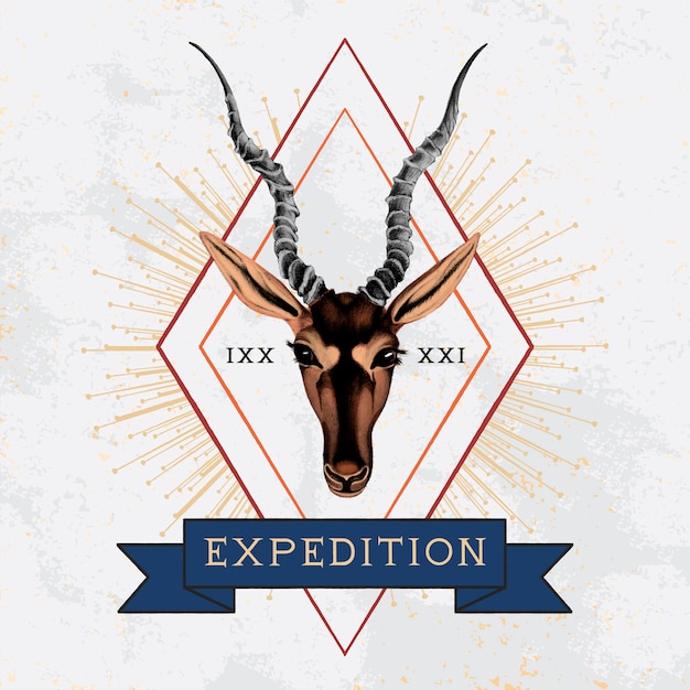 Free vector expedition travel logo design vector