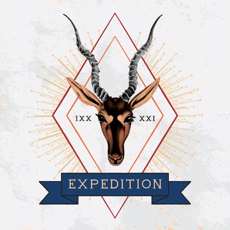 Free Vector expedition travel logo design vector