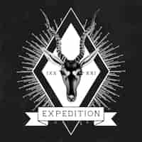 Free vector expedition travel logo design vector