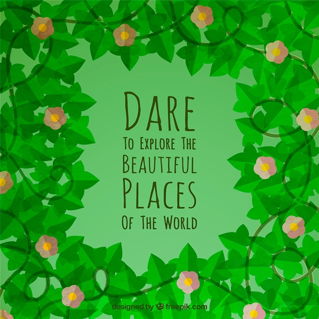 Free vector explore the beautiful places quote