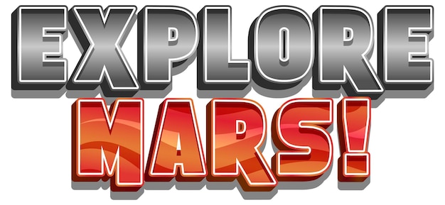 Изучите дизайн логотипа Mars word