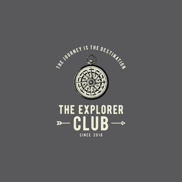 The explorer club logo design vector