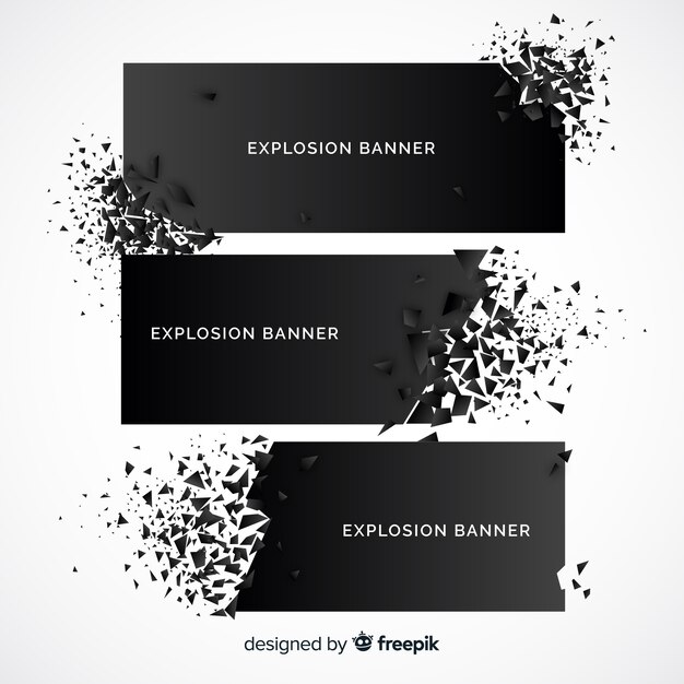 Explosion banner collection