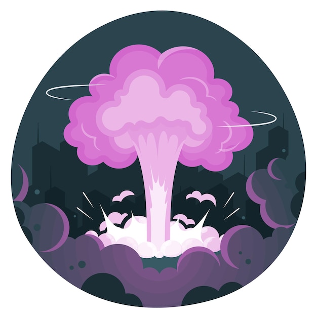 Free vector explosion concept illustration