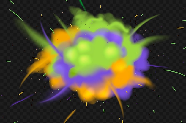 Free vector explosion holi festival