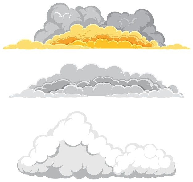 Free vector explosion smoke on white background