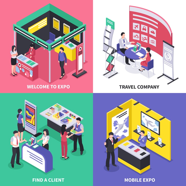 Free Vector expo stand  concept