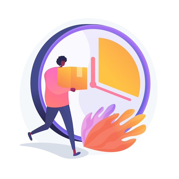 Free Vector express courier delivery. professional postal service, cargo transportation business, gods distribution. home delivering idea design element.  