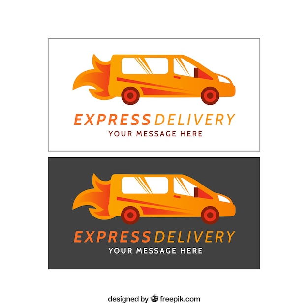 Free vector express delivery banners