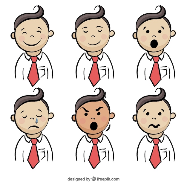 Expressions of businessman collection