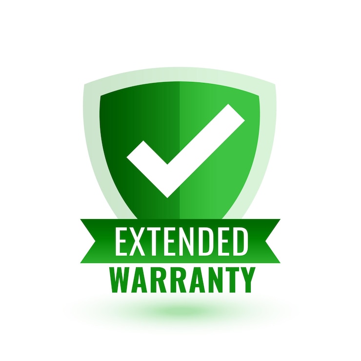 Free Vector extended warranty lifetime assurance label with shield sign
