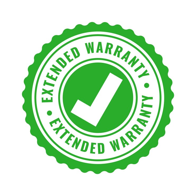 Free Vector extended warranty service stamp with tick mark design