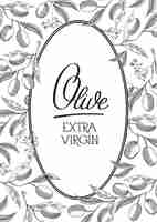 Vettore gratuito etichetta ovale extra vergine di oliva