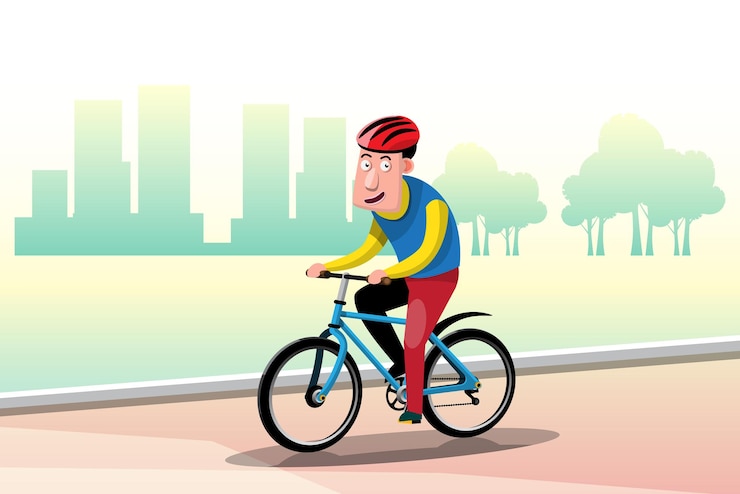 Free Vector extreme cycling athletes train every day to race on world-class tracks. flat vector illustration design