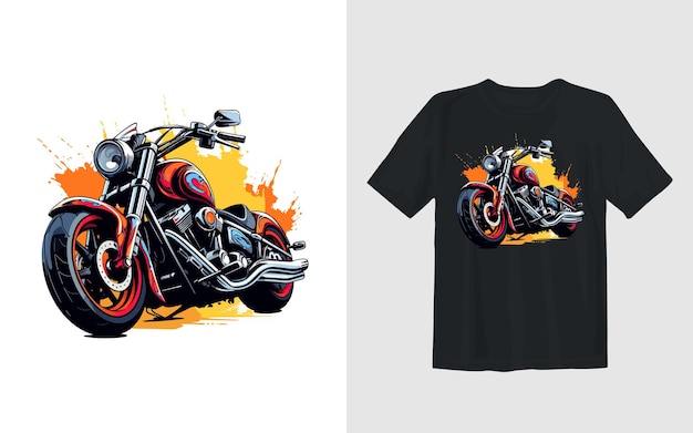 Free vector extreme dirt bike cartoon vector illustration biker t shirt design