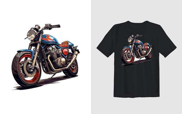 Extreme dirt bike cartoon vector illustration biker t shirt design