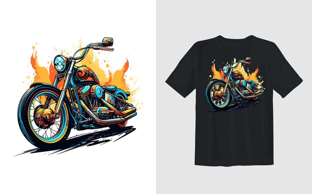 Extreme dirt bike cartoon vector illustration biker t shirt design