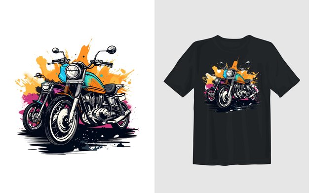 Extreme dirt bike cartoon vector illustration biker t shirt design