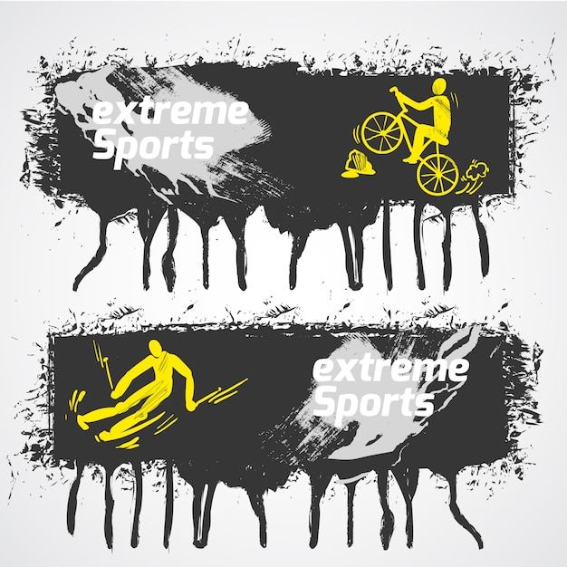 Free vector extreme sports banner