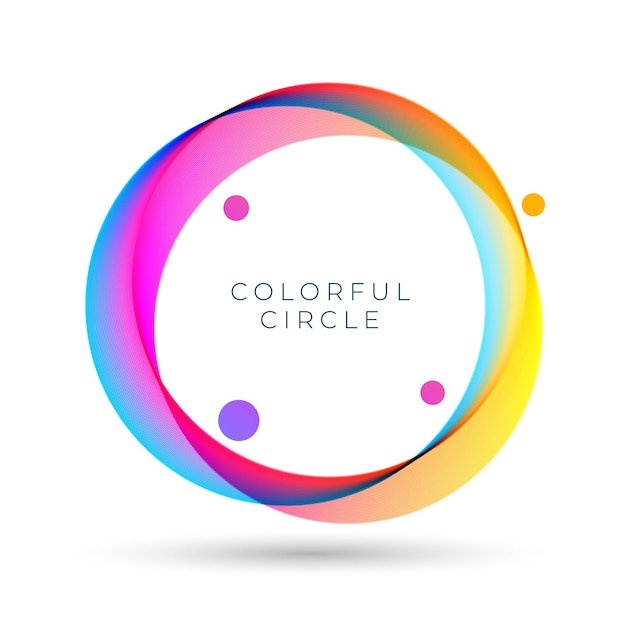 Free vector eye catching abstract colorful round frame background with blank space