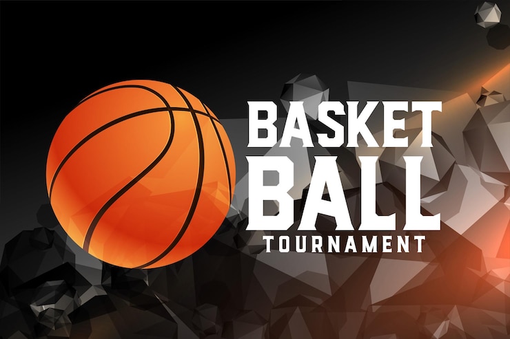 Free Vector eye catching basketball tournament background with abstract shape design
