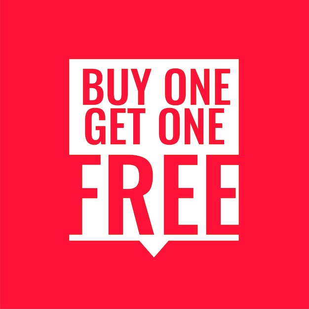 Free vector eye catching buy one get one free promo background design