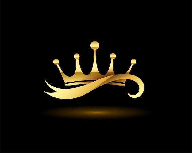 Free vector eye catching golden crown background for kingdom success