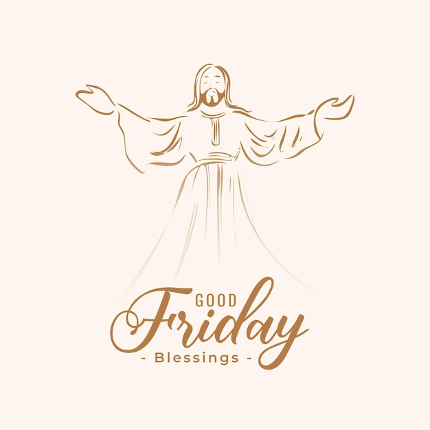 Free vector eye catching good friday background for christianity inspired design