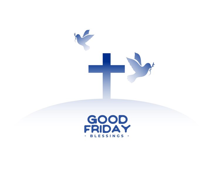 Free Vector eye catching good friday background with peace bird