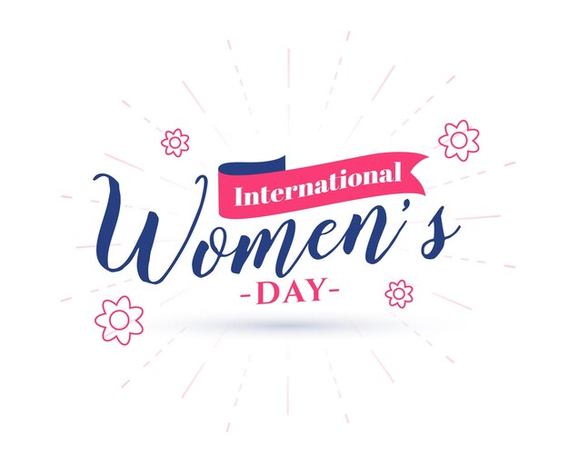 Free vector eye catching international womens day background design