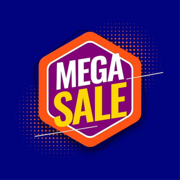 Free vector eye catching mega sale business template for price clearance vector