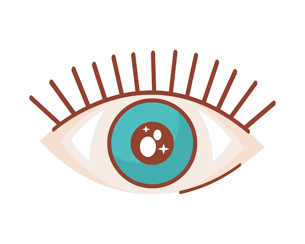 Free Vector eye human retro style
