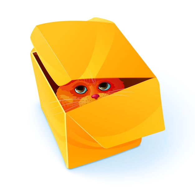 Free vector eye inside box composition