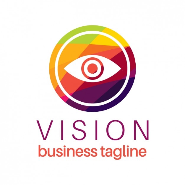 Eye vision logo in colorful style