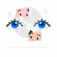 Free vector eyes concept illustration