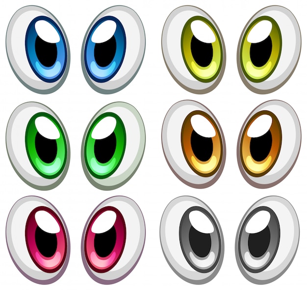 Free vector eyes isolated on white
